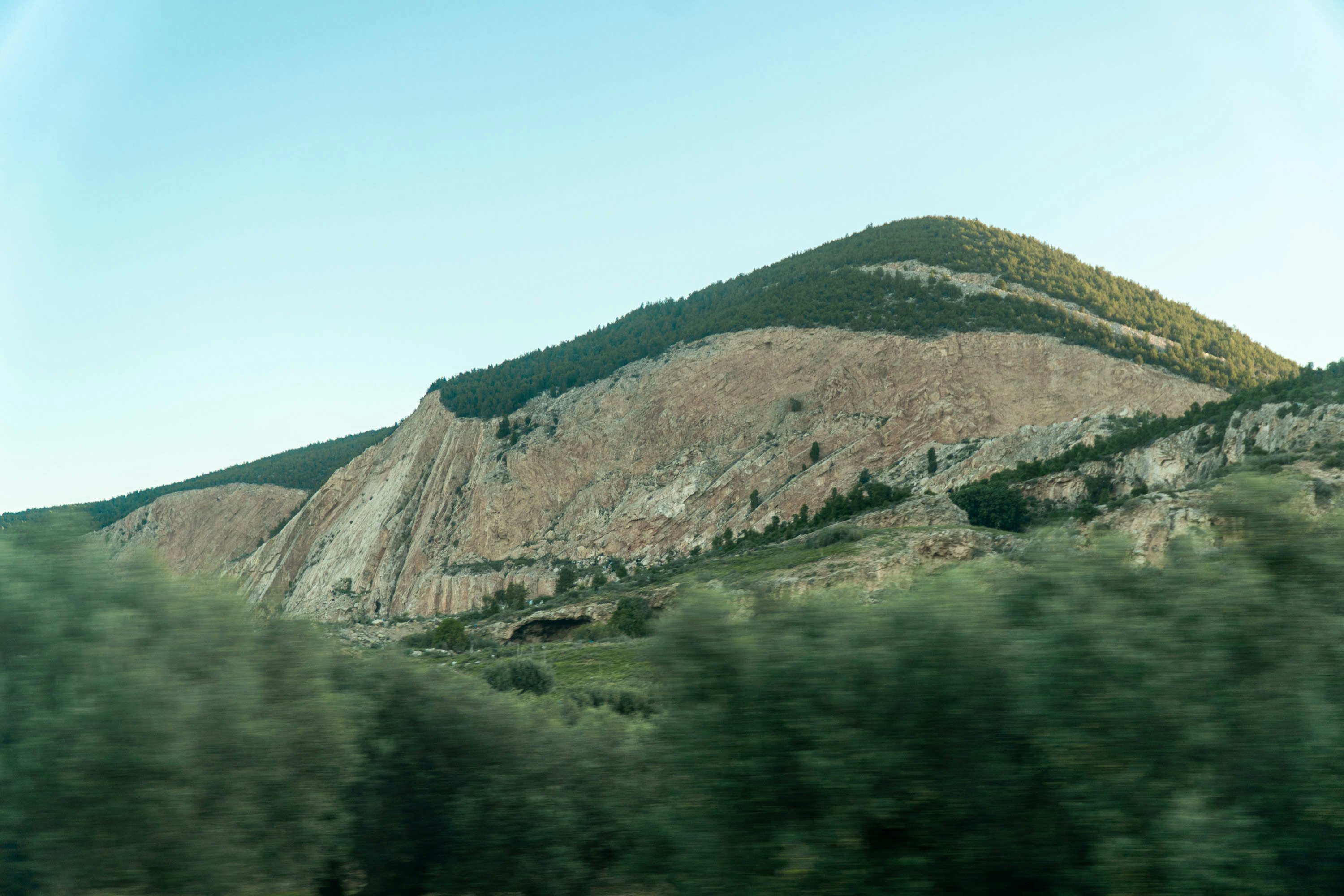 brown and green mountain